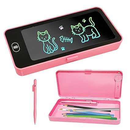 2-in-1 LCD Writing Tablet Pencil Case for Kids – Portable Digital Drawing Board & Storage Box