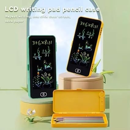 2-in-1 LCD Writing Tablet Pencil Case for Kids – Portable Digital Drawing Board & Storage Box