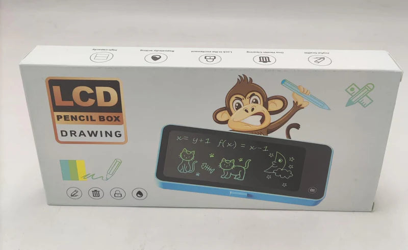 2-in-1 LCD Writing Tablet Pencil Case for Kids – Portable Digital Drawing Board & Storage Box