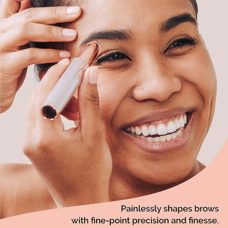 Finishing Touch Flawless Brows Eyebrow Hair Remover for Women with LED Light, Painless Precision Face Razor & Brow Trimmer