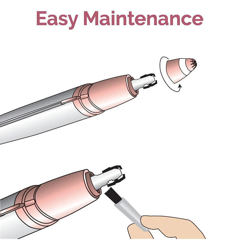 Finishing Touch Flawless Brows Eyebrow Hair Remover for Women with LED Light, Painless Precision Face Razor & Brow Trimmer