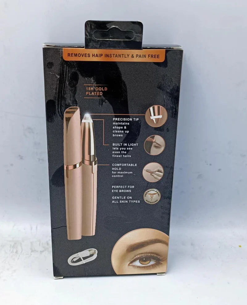 Finishing Touch Flawless Brows Eyebrow Hair Remover for Women with LED Light, Painless Precision Face Razor & Brow Trimmer