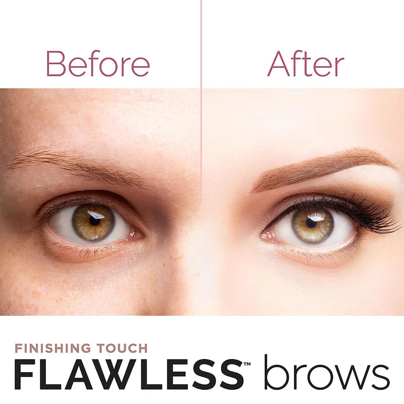 Finishing Touch Flawless Brows Eyebrow Hair Remover for Women with LED Light, Painless Precision Face Razor & Brow Trimmer